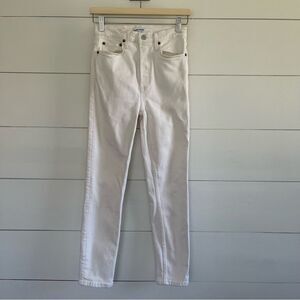 Re/Done Women’s 26 70s Straight Leg White Jeans Button fly